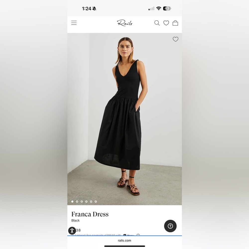 VGUC Rails Franca dress black